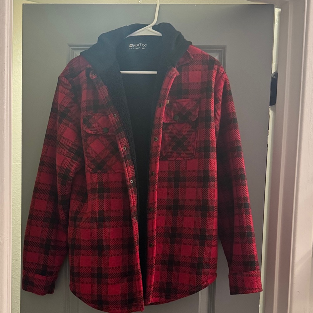 Matix Red and Black Checkered Jacket